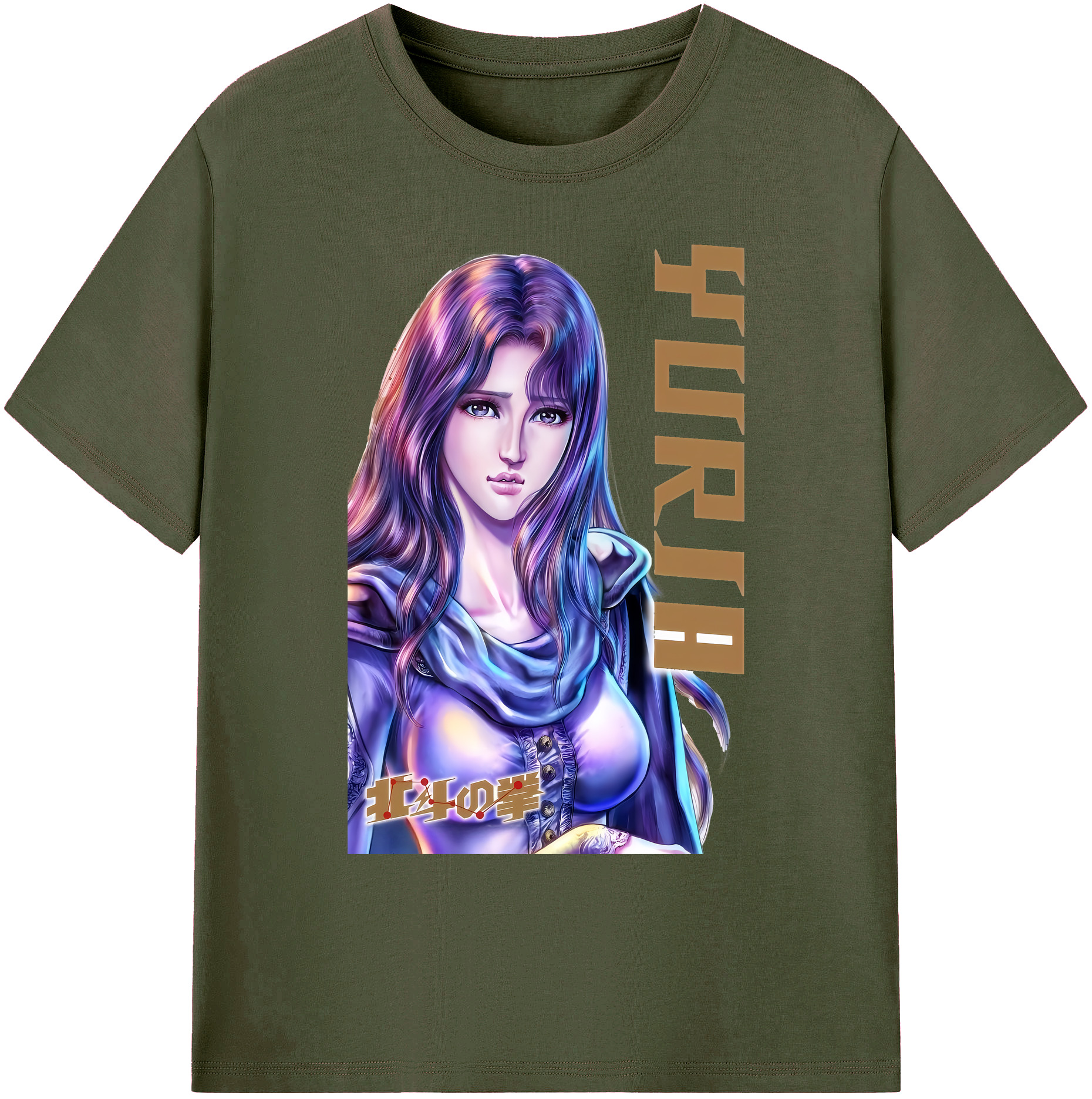 （画像用） 北斗の拳 Fist of the North Star 綿100％ メンズ半袖Tシャツ｜肌触りやわらか＆通気性